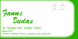 fanni dudas business card