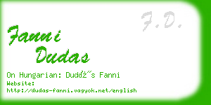 fanni dudas business card